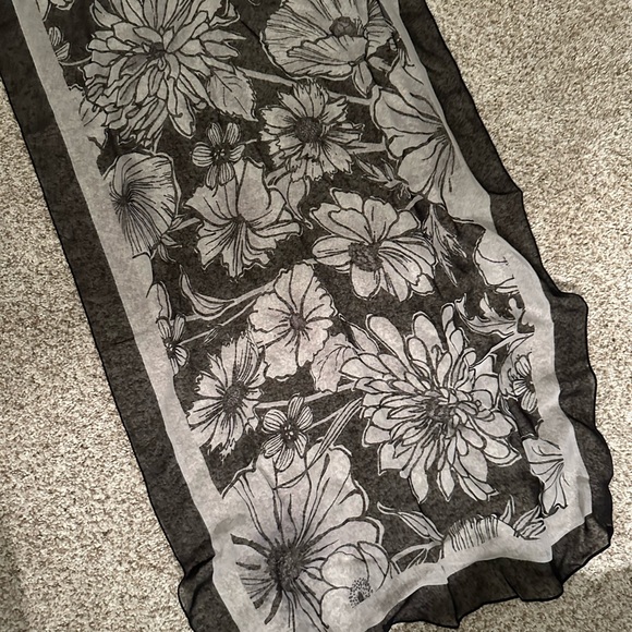 Brighton Black and Gray Floral Scarf - Picture 3 of 4
